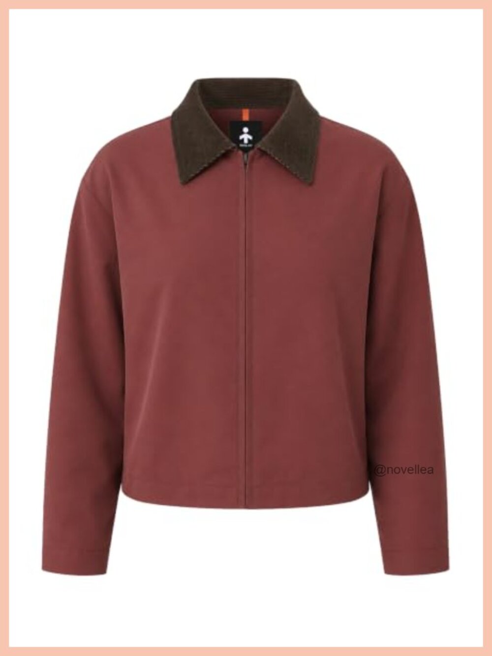 Women's Cropped Utility Jacket Corduroy Collar Water Resistant Short Trench Coat